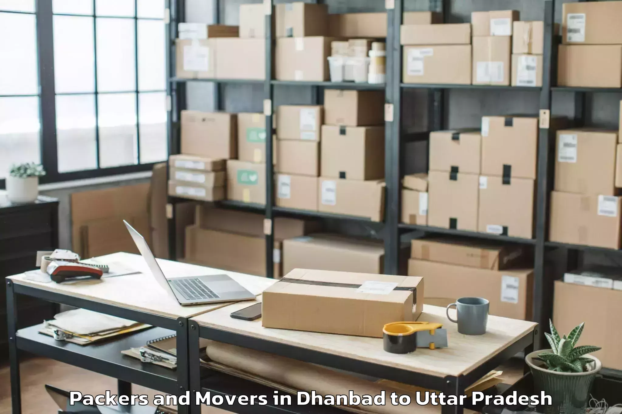 Reliable Dhanbad to Lulu Mall Lucknow Packers And Movers